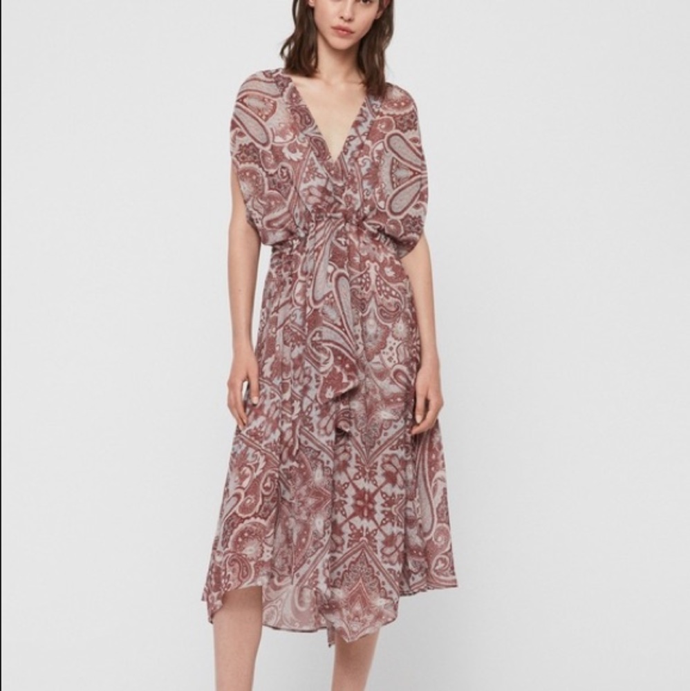 NWT Allsaints Romina Scarf Dress S Small
